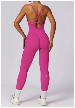 SculptedStrap Cross-Back Jumpsuit