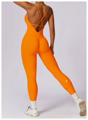 SculptedStrap Cross-Back Jumpsuit