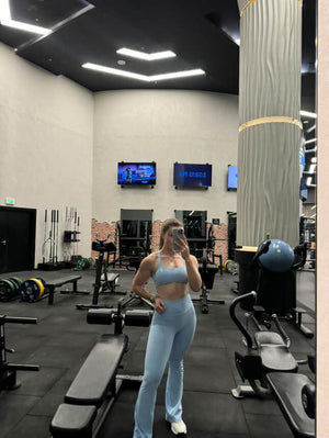 SculptedSilhouette Bra & Flare Leggings Set